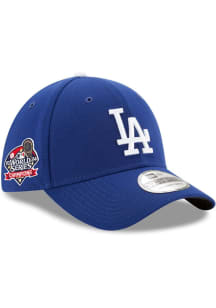 New Era Los Angeles Dodgers Mens Blue 2024 World Series Champions Side Patch Team Classic 39THIRTY..