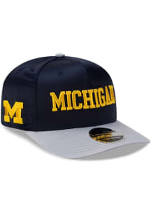 New Era Blue Michigan Wolverines 2T Satin 9SEVENTY Stretch Snap Adjustable Hat