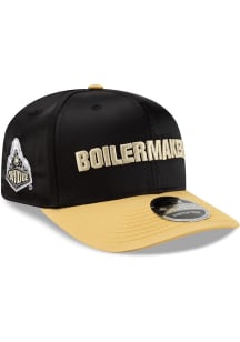 New Era Black Purdue Boilermakers 2T Satin 9SEVENTY Stretch Snap Adjustable Hat