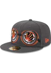 New Era Lehigh Valley Ironpigs Mens Grey 2025 Theme Night 59FIFTY Fitted Hat
