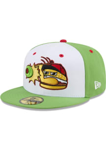 New Era Lansing Lugnuts Mens Green 2025 Theme Night 59FIFTY Fitted Hat