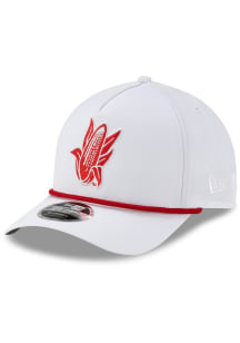 New Era White Nebraska Cornhuskers VaultRope 9FORTY M CROWN Adjustable Hat
