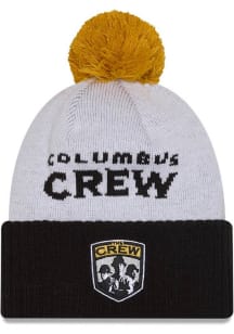 New Era Columbus Crew White 2025 3rd Jersey JR Cuff Pom Youth Knit Hat