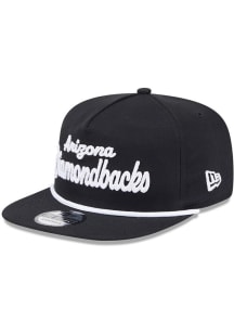 New Era Arizona Diamondbacks Black Team Text Golfer Mens Snapback Hat