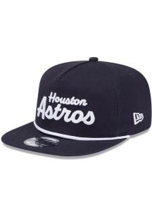 New Era Houston Astros Navy Blue Team Text Golfer Mens Snapback Hat