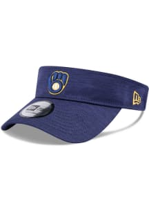 New Era Milwaukee Brewers Mens Navy Blue Basic Adjustable Visor
