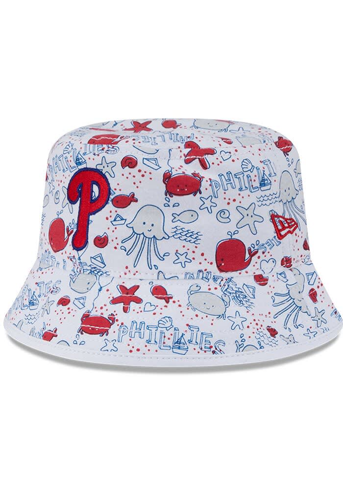 Philadelphia Phillies Ocean White New Era Youth Bucket Hat - 59037205