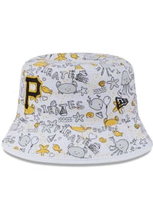 New Era Pittsburgh Pirates White Ocean Youth Bucket Hat
