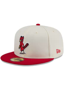 New Era St Louis Cardinals Mens White Retro 2T Evergreen 59FIFTY Fitted Hat