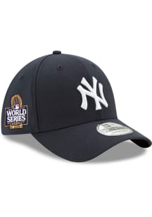 New Era New York Yankees Mens Navy Blue Game 2024 World Series Side Patch 39THIRTY Flex Hat