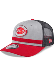New Era Cincinnati Reds 2025 Batting Practice Stretch  9SEVENTY Adjustable Hat - Grey