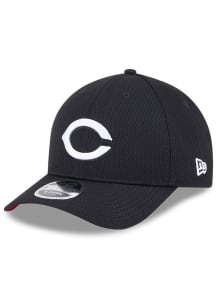 New Era Cincinnati Reds 2025 Clubhouse Modern Crown 9FORTY Adjustable Hat - Black