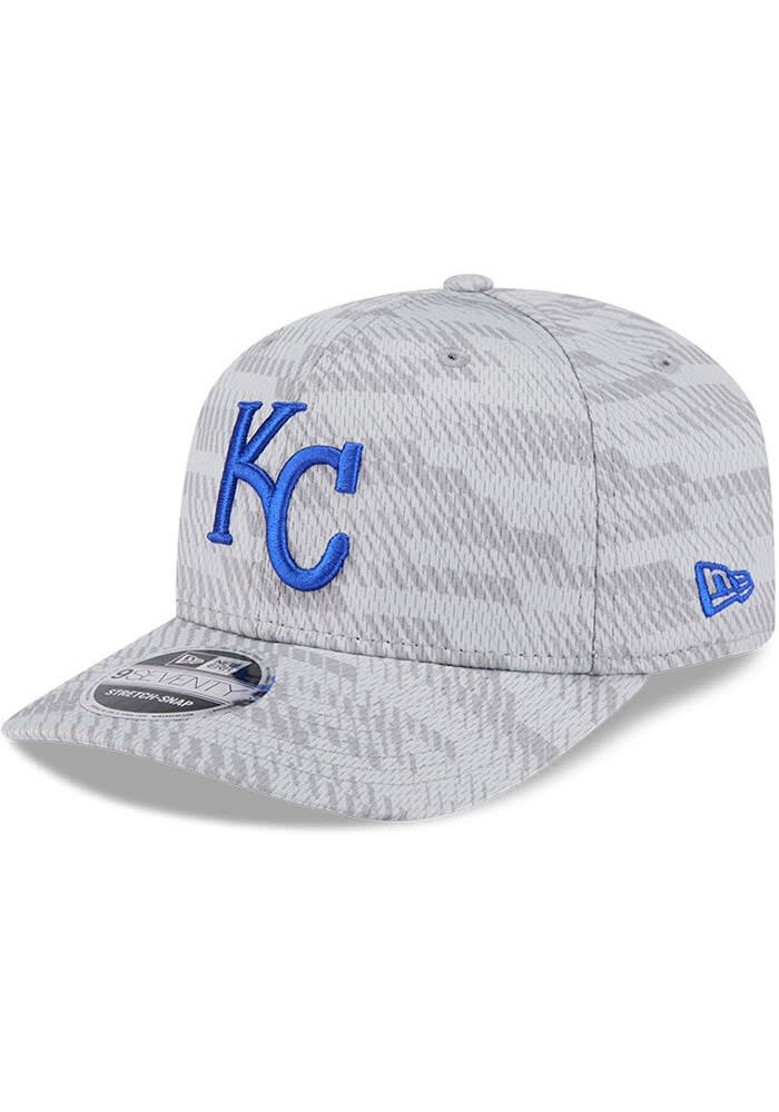 New Era Kansas City Royals 2025 Clubhouse Stretch  9SEVENTY Adjustable Hat - Grey