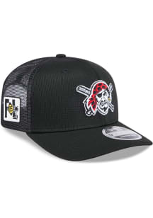 New Era Pittsburgh Pirates 2025 Spring Training 9SEVENTY Stretch Adjustable Hat - Black