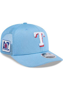 New Era Texas Rangers 2025 Spring Training 9SEVENTY Stretch Adjustable Hat - Light Blue