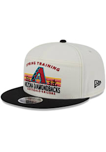 New Era Arizona Diamondbacks Natural 2025 Spring Training Fanwear Stacked 9FIFTY Mens Snapback Hat