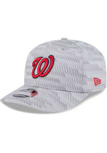 New Era Washington Nationals 2025 Clubhouse Stretch  9SEVENTY Adjustable Hat - Grey