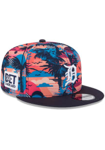 New Era Detroit Tigers Pink 2025 Spring Training Fanwear Print 9FIFTY Mens Snapback Hat