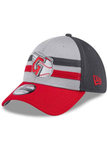 New Era Cleveland Guardians Mens Grey 2025 Batting Practice 39THIRTY Flex Hat