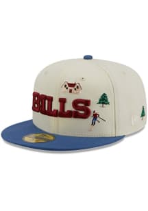 New Era Buffalo Bills Mens Ivory Winter Chalet 2T 59FIFTY Fitted Hat