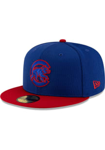 New Era Chicago Cubs Mens Blue 2025 Clubhouse Modern Crown 59FIFTY Fitted Hat