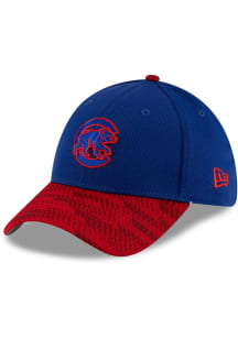 New Era Chicago Cubs Mens Blue 2025 Clubhouse 2T 39THIRTY Flex Hat