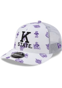 New Era White K-State Wildcats All Over Mascot Low Pro 9FIFTY Adjustable Hat