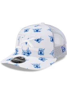 New Era Kentucky Wildcats All Over Mascot Low Pro 9FIFTY Adjustable Hat - White