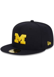 Michigan Wolverines New Era Basic 59FIFTY Design Fitted Hat - Blue