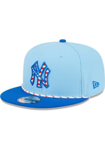 New Era New York Yankees Light Blue 2025 MLB 4th of July 9FIFTY Mens Snapback Hat