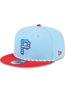 New Era Pittsburgh Pirates Light Blue 2025 MLB 4th of July 9FIFTY Mens Snapback Hat