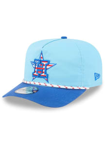 New Era Houston Astros Light Blue 2025 MLB 4th of July Golfer Mens Snapback Hat
