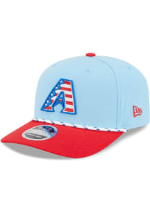 New Era Arizona Diamondbacks 2025 MLB 4th of July 9SEVENTY Stretch Snap Adjustable Hat - Light Blu..