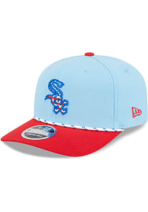 New Era Chicago White Sox 2025 MLB 4th of July 9SEVENTY Stretch Snap Adjustable Hat - Light Blue