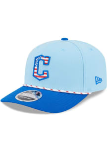 New Era Cleveland Guardians 2025 MLB 4th of July 9SEVENTY Stretch Snap Adjustable Hat - Light Blue