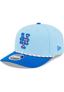 New Era New York Mets 2025 MLB 4th of July 9SEVENTY Stretch Snap Adjustable Hat - Light Blue