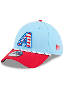 New Era Arizona Diamondbacks Mens Light Blue 2025 MLB 4th of July 39THIRTY Flex Hat
