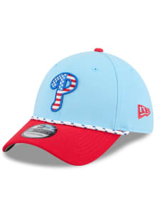 New Era Philadelphia Phillies Light Blue 2025 MLB 4th of July Bucket Mens Bucket Hat