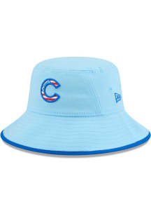 New Era Chicago Cubs Light Blue 2025 MLB 4th of July Bucket Mens Bucket Hat
