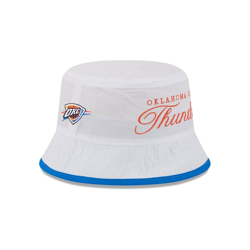 New Era Oklahoma City Thunder White 2025 NBA Draft Mens Bucket Hat