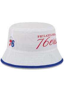New Era Philadelphia 76ers White 2025 NBA Draft Mens Bucket Hat