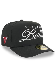 New Era Chicago Bulls Mens Black 2025 NBA Draft A Frame 59FIFTY Fitted Hat