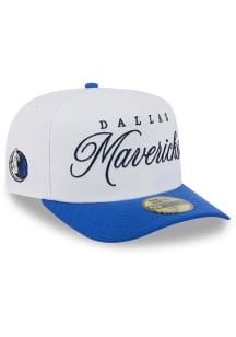 New Era Dallas Mavericks Mens White 2025 NBA Draft A Frame 59FIFTY Fitted Hat