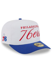 New Era Philadelphia 76ers Mens White 2025 NBA Draft A Frame 59FIFTY Fitted Hat