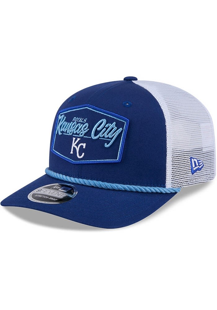 New Era Kansas City Royals Cotton Trucker 9SEVENTY Adjustable Hat - Blue