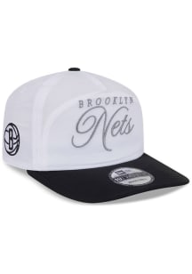 New Era Brooklyn Nets White 2025 NBA Draft Golfer Mens Snapback Hat