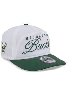 New Era Milwaukee Bucks White 2025 NBA Draft Golfer Mens Snapback Hat