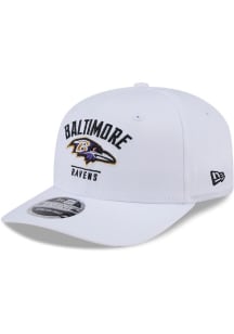 New Era Baltimore Ravens CTN Team Stretch 9SEVENTY Adjustable Hat - White
