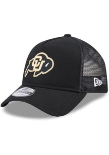 New Era Colorado Buffaloes A-Frame Trucker 9FORTY Adjustable Hat - Black