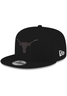 New Era Texas Longhorns Black 9FIFTY Design Mens Snapback Hat